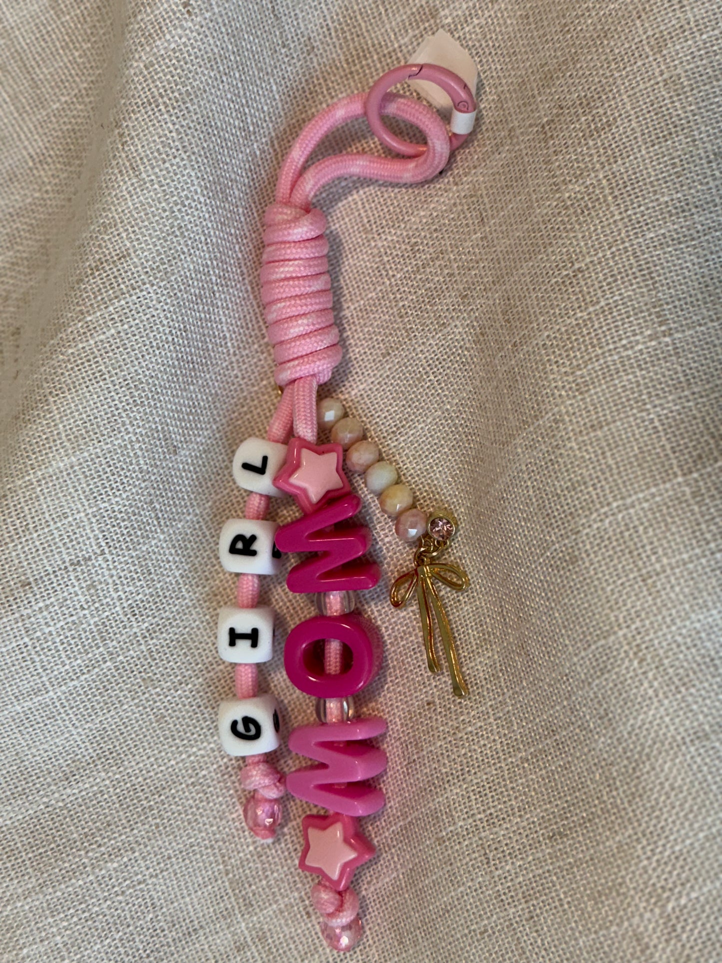 Girl mom keychain